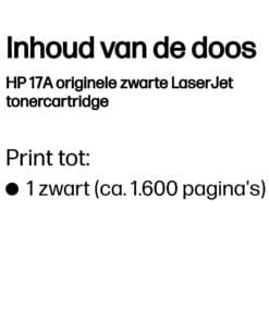 HP 17A originele zwarte LaserJet tonercartridge - Afbeelding 2