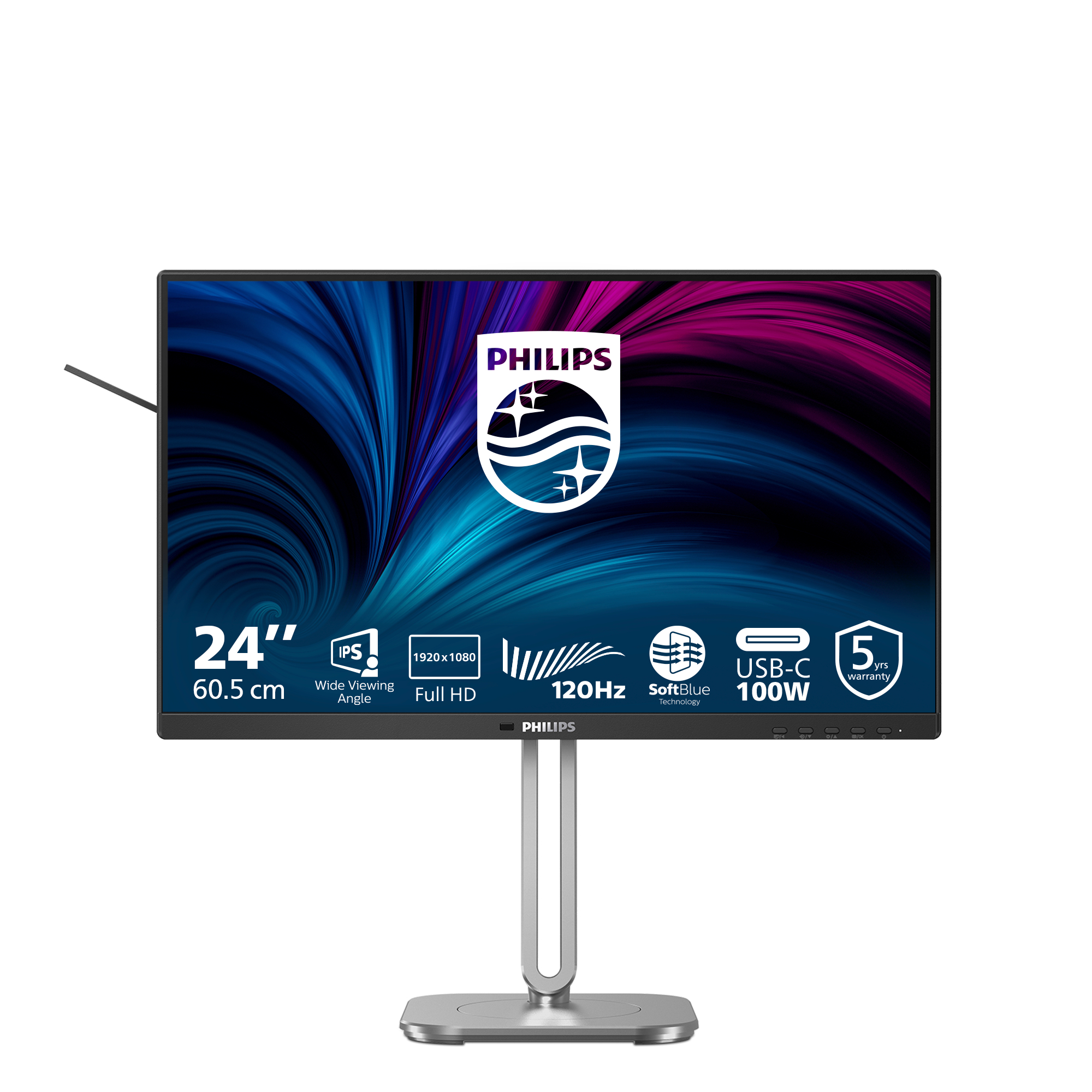 Philips 4000 series 24B2U4301/00 computer monitor 60,5 cm (23.8") 1920 x 1080 Pixels Full HD LCD Grijs