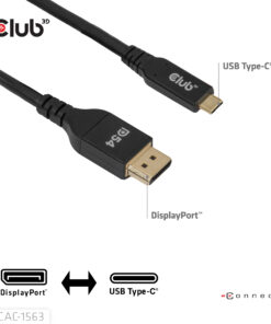CLUB3D CAC-1563 USB-C® to DisplayPort™ 2.1 DP54 Bi-Directional Cable 8K120Hz 2m / 6.6ft - Afbeelding 5