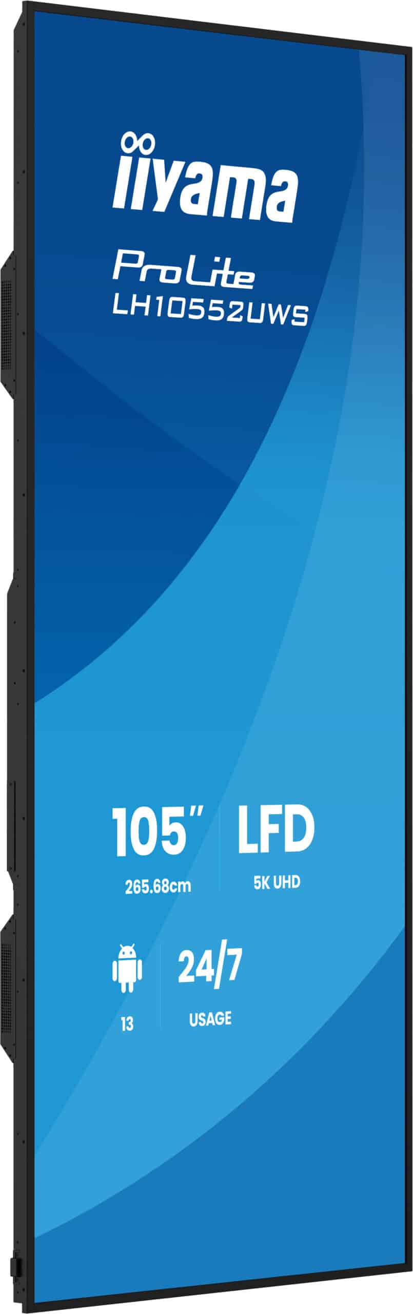iiyama LH10552UWS-B1AG beeldkrant Kiosk-ontwerp 2,66 m (104.6") Wifi 500 cd/m² UltraWide 5K HD Type processor Android 24/7 - Afbeelding 4