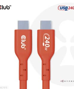 CLUB3D USB2 Type-C Bi-Directional USB-IF Certified Cable Data 480Mb, PD 240W(48V/5A) EPR M/M 4m / 13.13ft - Afbeelding 2