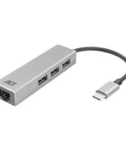 ACT USB-C hub 3.0, 3x USB-A, Gigabit ethernet