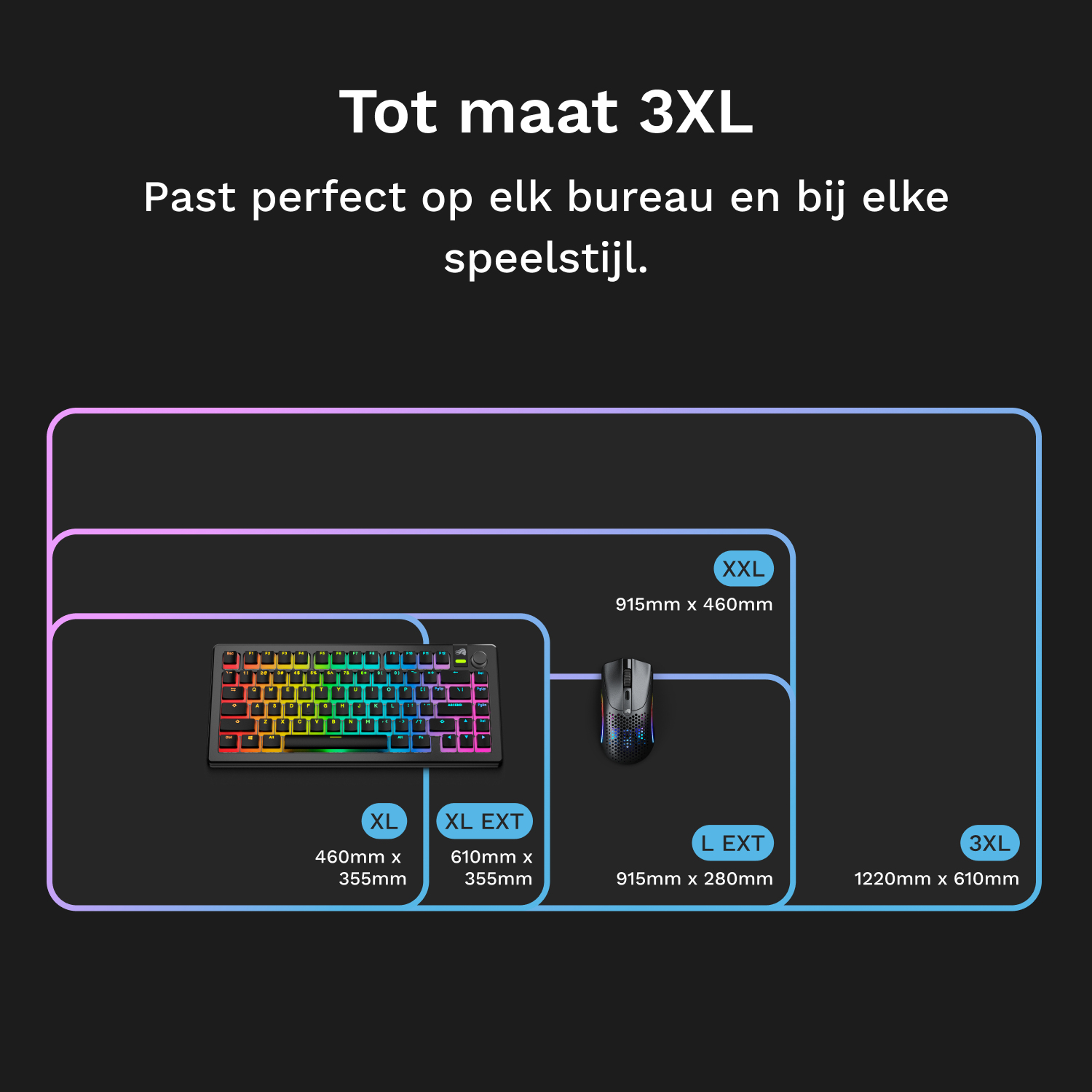Glorious Gaming Mouse Pad GMP 2 GLED - XL verlengd - Afbeelding 5