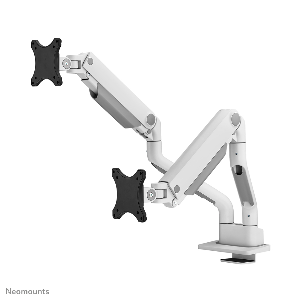 Neomounts DS70S-950WH2 Full-motion desk mount, 2x 17" - 35", 18 kg, 100x100 mm, Silver - Afbeelding 3
