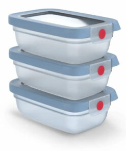 Tefal oneClick N1230510 vershoudbakje 3-delige set blauw (3x0,5L)