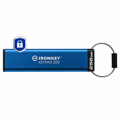 Kingston Technology IronKey 256GB Keypad 200, FIPS 140-3 Lvl 3 AES-256 versleuteld