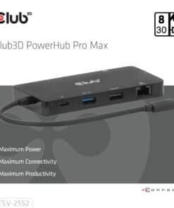CLUB3D 9-1 Dual HDMI™ USB-C® Hub PD3.0 100W - Afbeelding 2