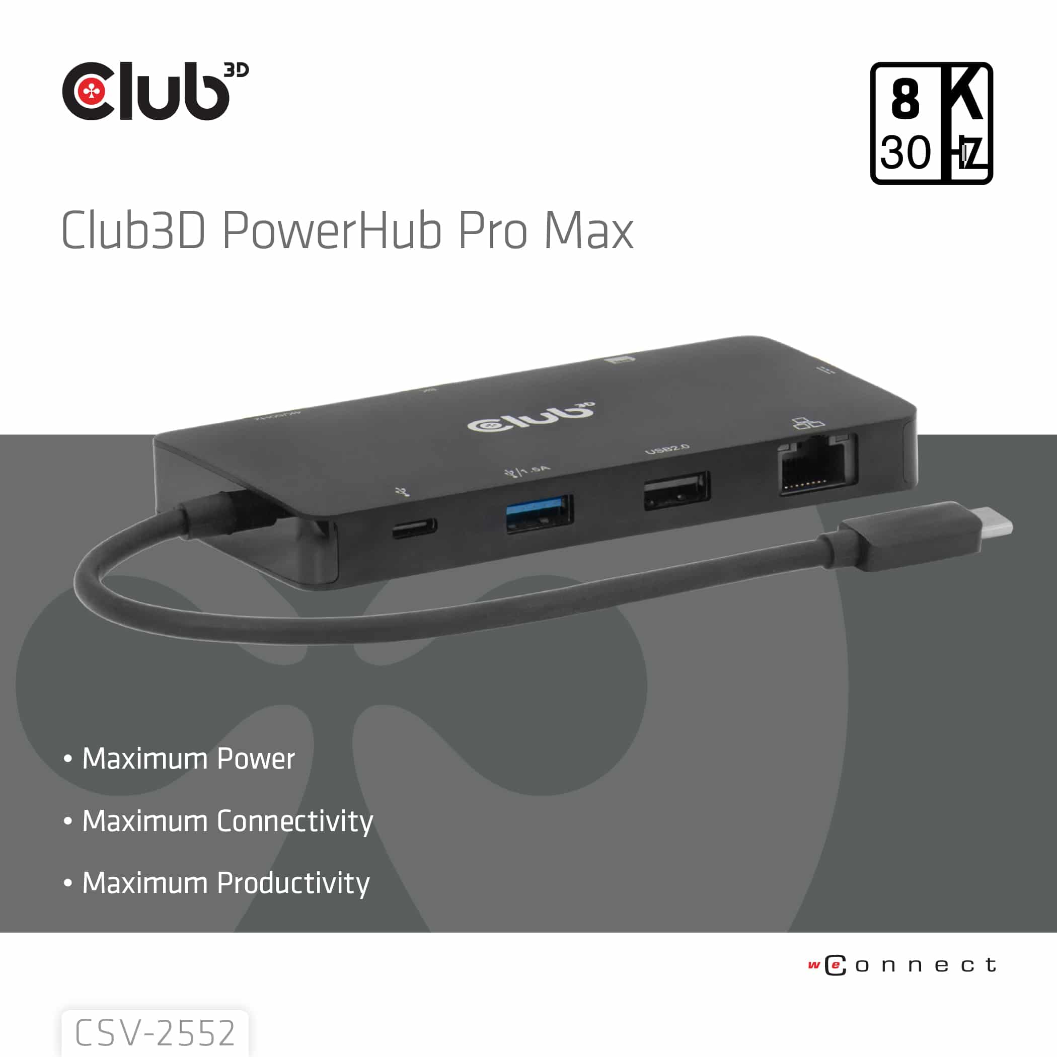 CLUB3D 9-1 Dual HDMI™ USB-C® Hub PD3.0 100W - Afbeelding 2