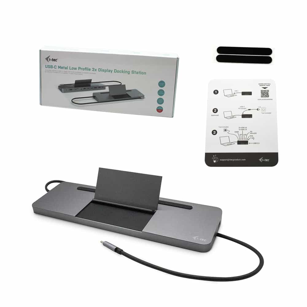 i-tec Metal USB-C Ergonomic 4K 3x Display Docking Station + Power Delivery 85 W - Afbeelding 8