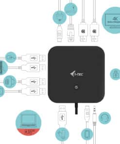 i-tec USB-C Dual Display Docking Station with Power Delivery 100 W + Universal Charger 100 W - Afbeelding 4