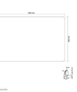Neomounts NS-GLSPROTECT100 Veiligheidsscherm gehard glas - b 100 cm