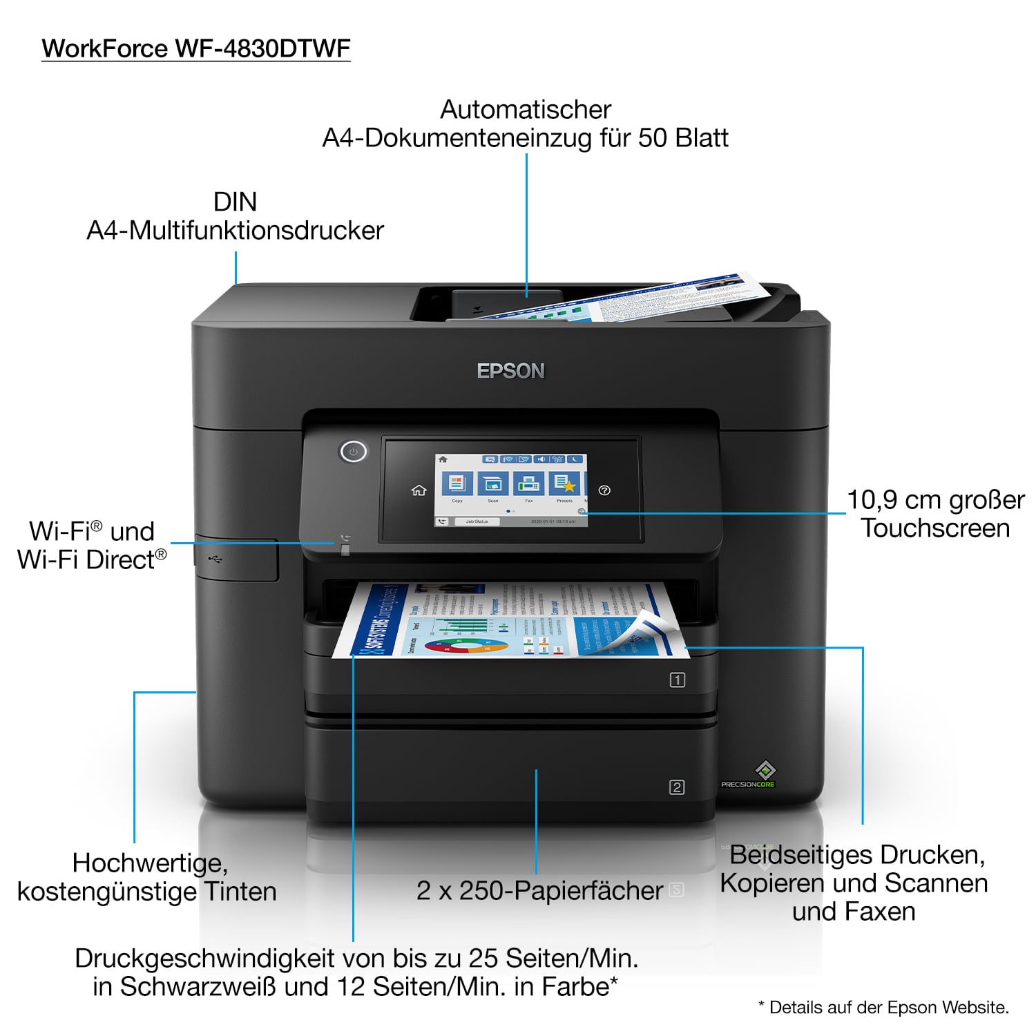 Epson WorkForce Pro WF-4830DTWF - Afbeelding 2