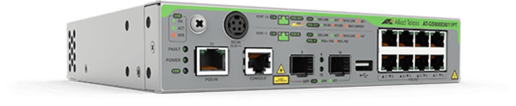 Allied Telesis AT-GS980EM/11PT-50 Managed L3 Gigabit Ethernet (10/100/1000) Power over Ethernet (PoE) 1U Grijs