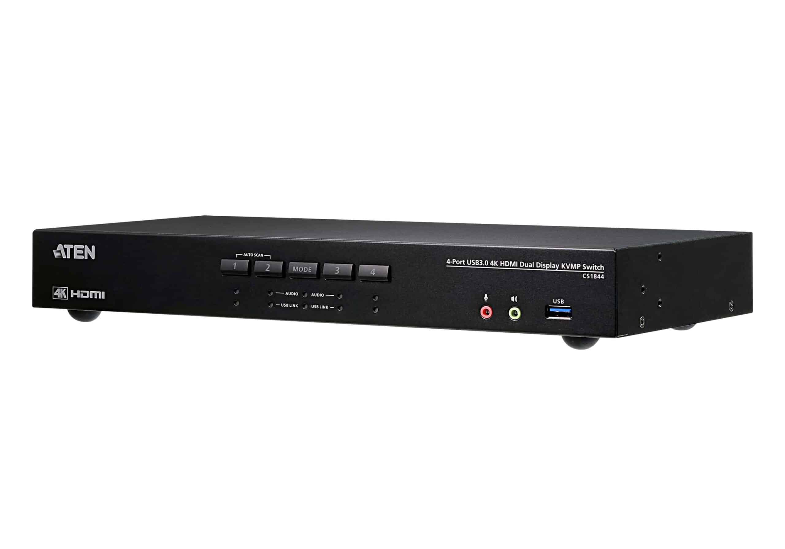 ATEN USB 3.0 met 4 poorten 4K HDMI Dual Display KVMP-schakelaar