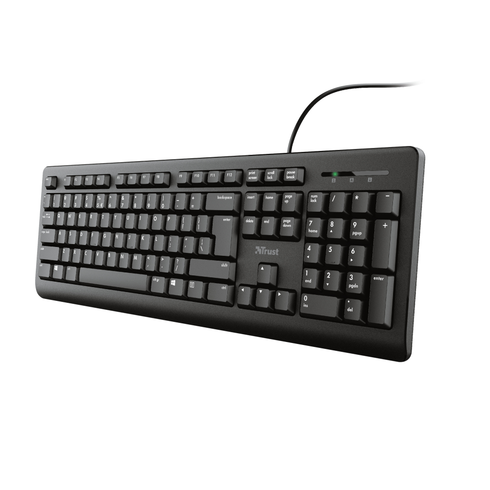 Trust Primo Stil Toetsenbord QWERTY - toetsenbord – stil typen – morsbestendig ontwerp – zwart