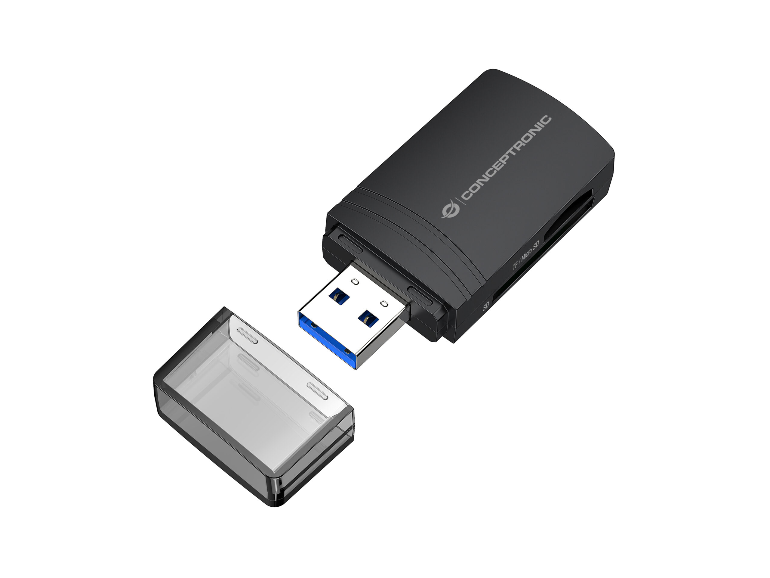 Conceptronic BIAN06B geheugenkaartlezer USB 3.2 Gen 1 (3.1 Gen 1) Type-A Zwart