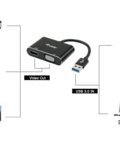Equip 133386 USB 3.0 to HDMI/VGA (HD15) Adapter, 3.2 Gen 1, USB Type-A, HDMI output, 1920 x 1080p - Afbeelding 4