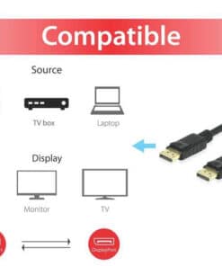 Equip 119253 DisplayPort 1.4 Cable, 3m, 3 m, DisplayPort, DisplayPort, M/M, 7680 x 4320p - Afbeelding 3
