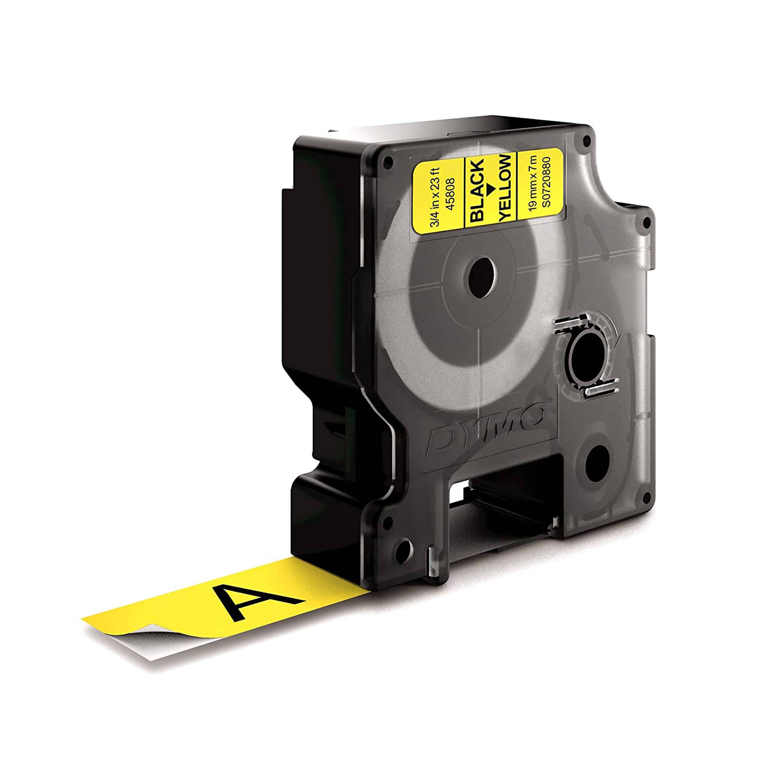 DYMO originele D1 labels | Zwarte Tekst op Geel Label | 19 mm x 7 m | Zelfklevende etiketten voor de LabelManager labelprinter | gemaakt in Europa - Afbeelding 4