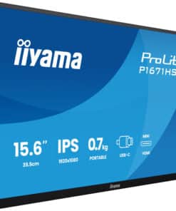 iiyama ProLite P1671HSC-B1 computer monitor 39,6 cm (15.6") 1920 x 1080 Pixels Full HD LED Zwart - Afbeelding 3