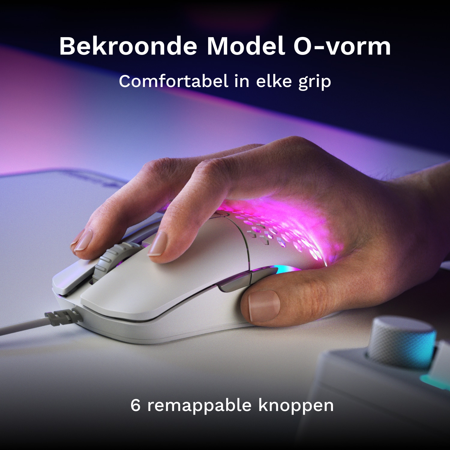 Glorious Gaming Glorious Model O Eternal - Ultralichte bedrade RGB-gamemuis - Wit - Afbeelding 3