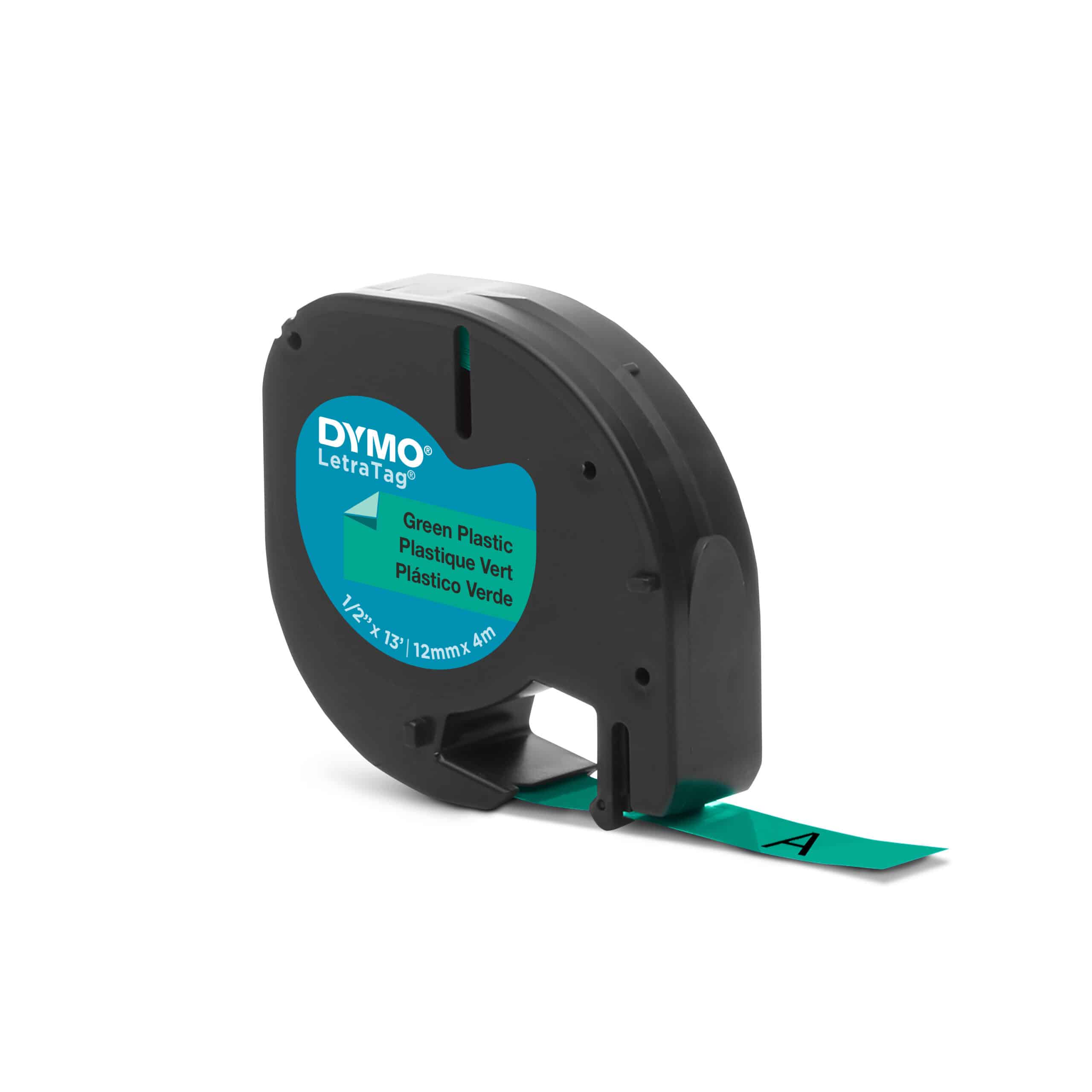 DYMO LetraTag originele plastic labels | Zwarte afdruk op groene etiketten | 12 mm x 4 m | Zelfklevende multifunctionele labels voor LetraTag labelprinters | gemaakt in Europa - Afbeelding 4