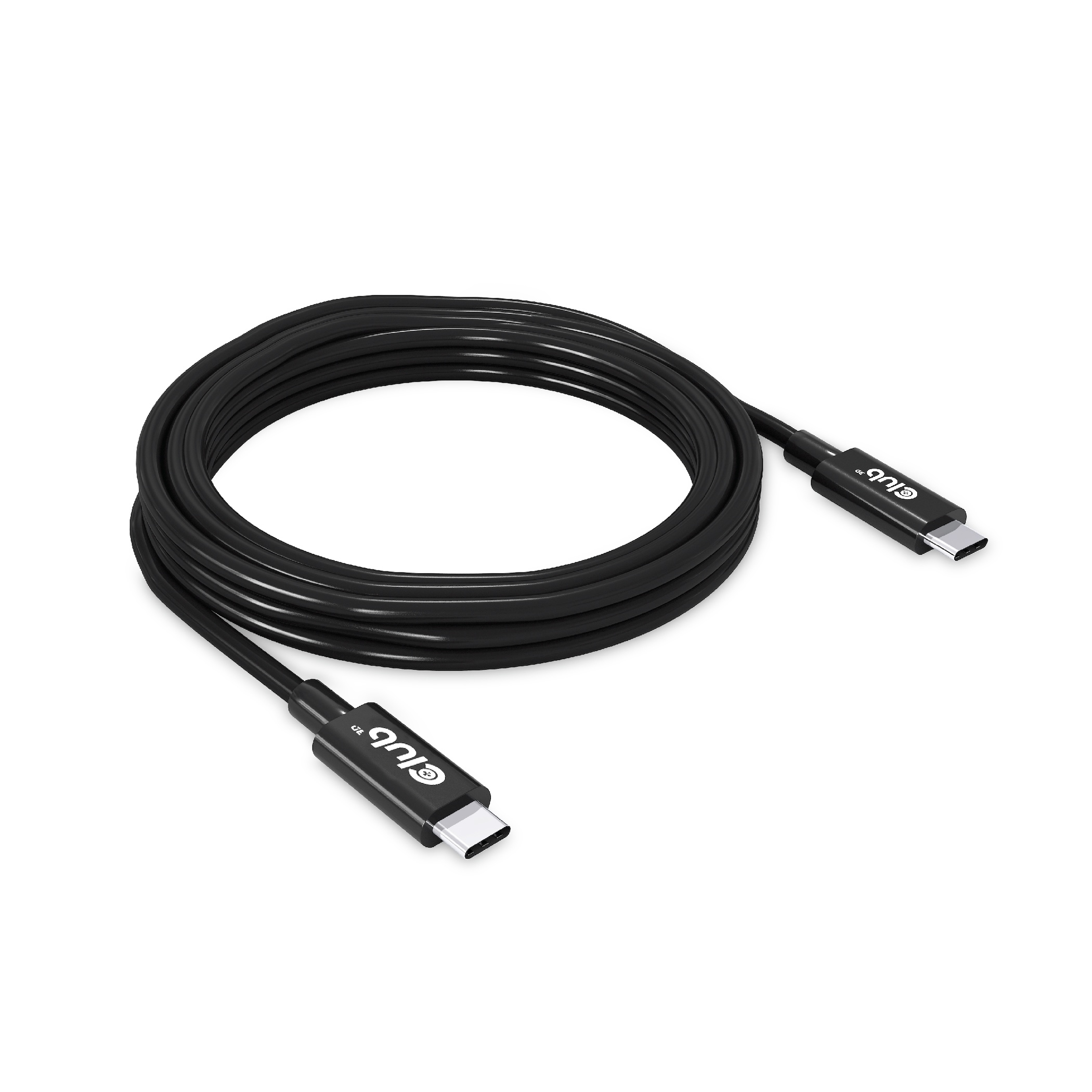 CLUB3D USB4 Gen3x2 Type-C Bi-Directional Cable 8K60Hz or 4K120Hz, Data 40Gbps, PD 240W(48V/5A) EPR M/M 3m / 9.84ft - Afbeelding 2