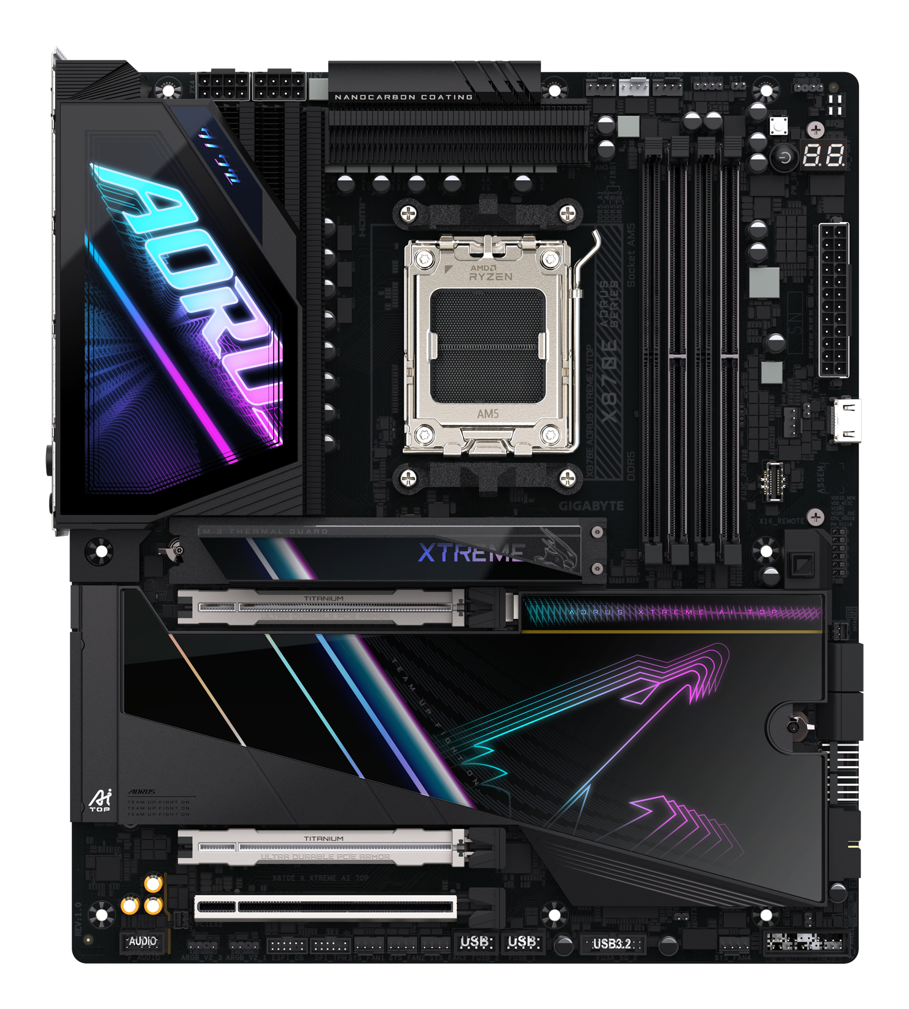 GIGABYTE X870E AORUS XTREME AI TOP AMD X870E Socket AM5 Verlengd ATX - Afbeelding 2
