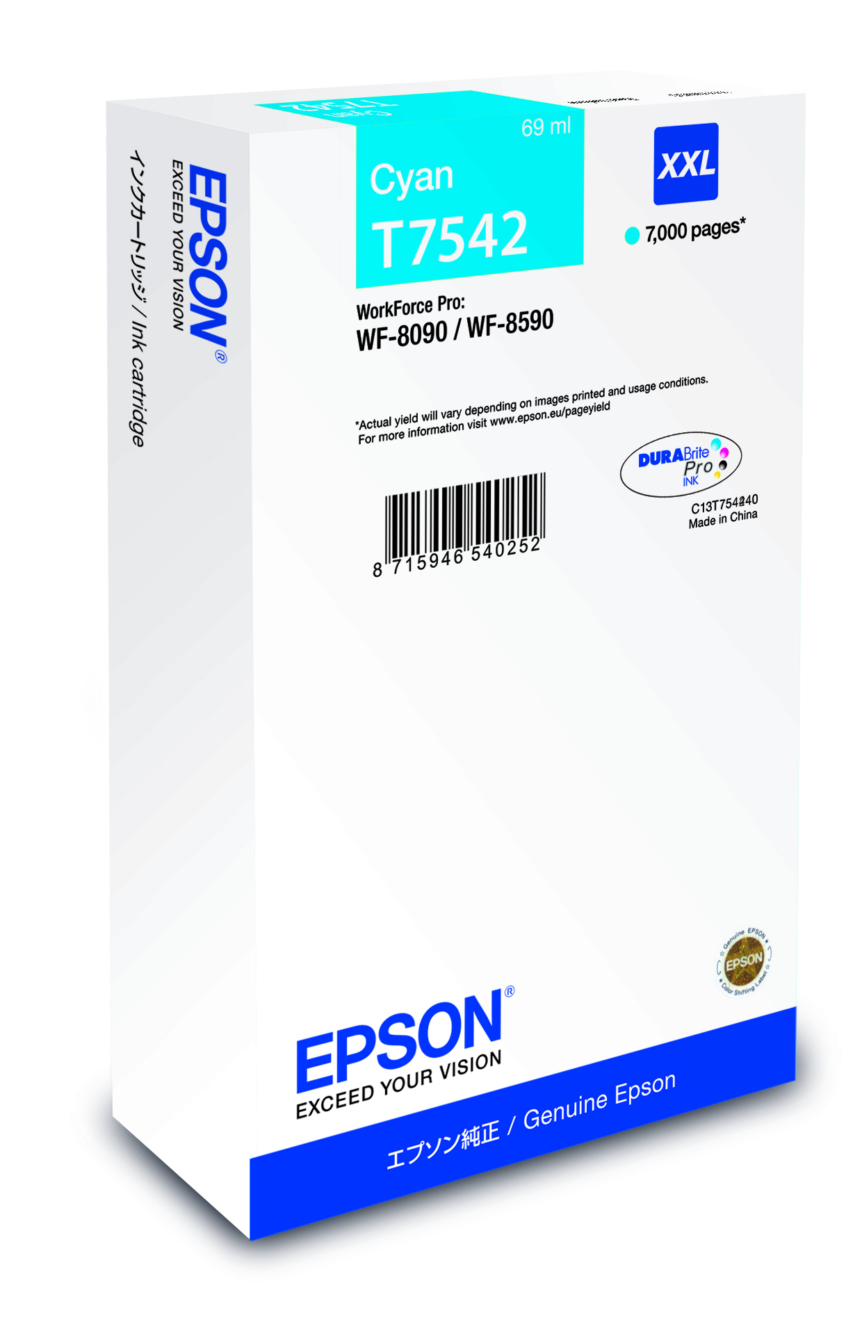 Epson WF-8090 / WF-8590 Ink Cartridge XXL Cyan