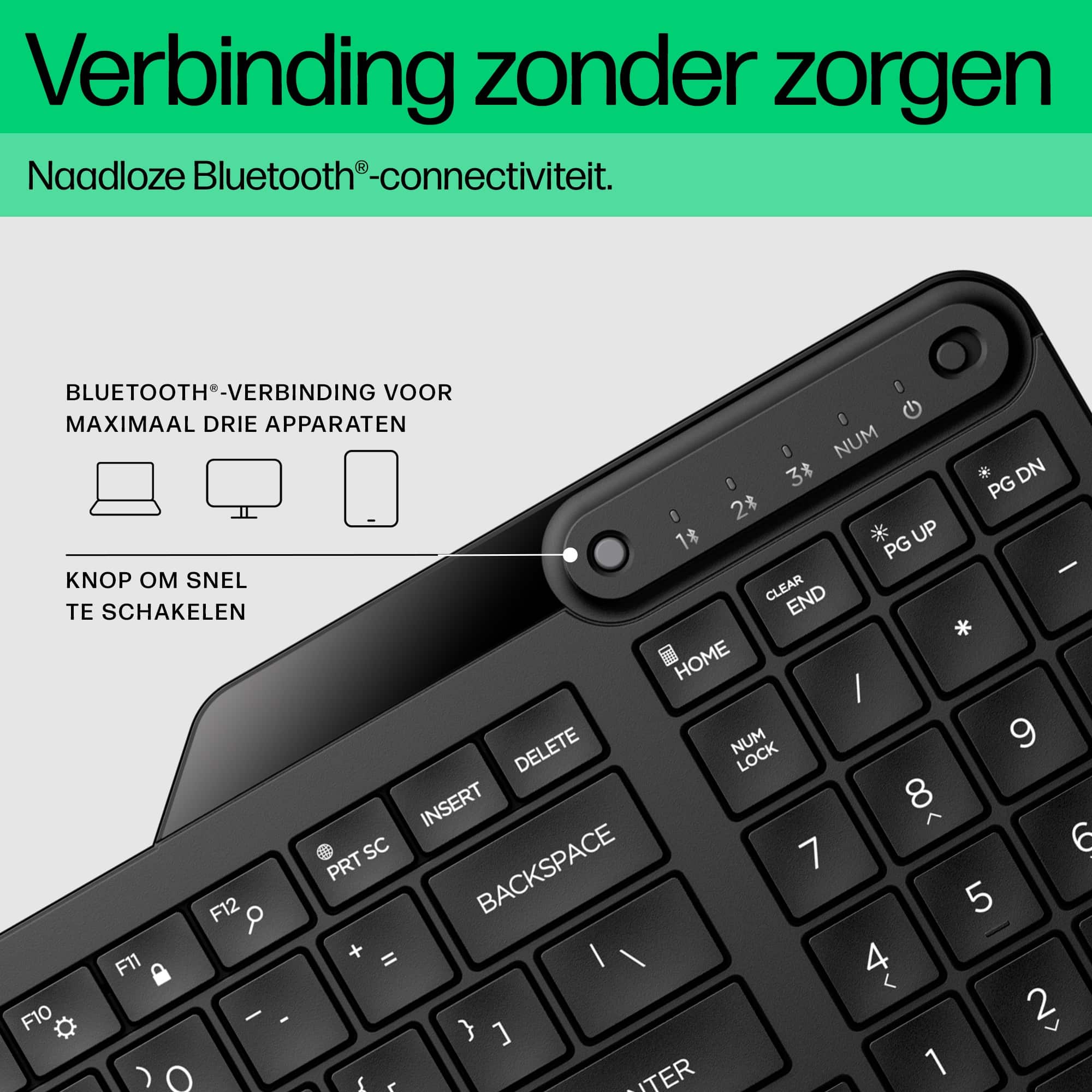 HP 460 Bluetooth-toetsenbord voor meerdere apparaten - Afbeelding 2