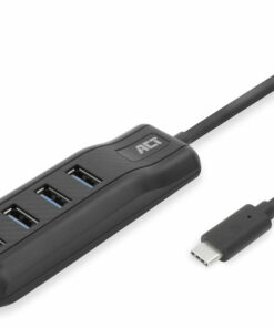 ACT AC6420 interface hub USB 3.2 Gen 1 (3.1 Gen 1) Type-C 5000 Mbit/s Zwart