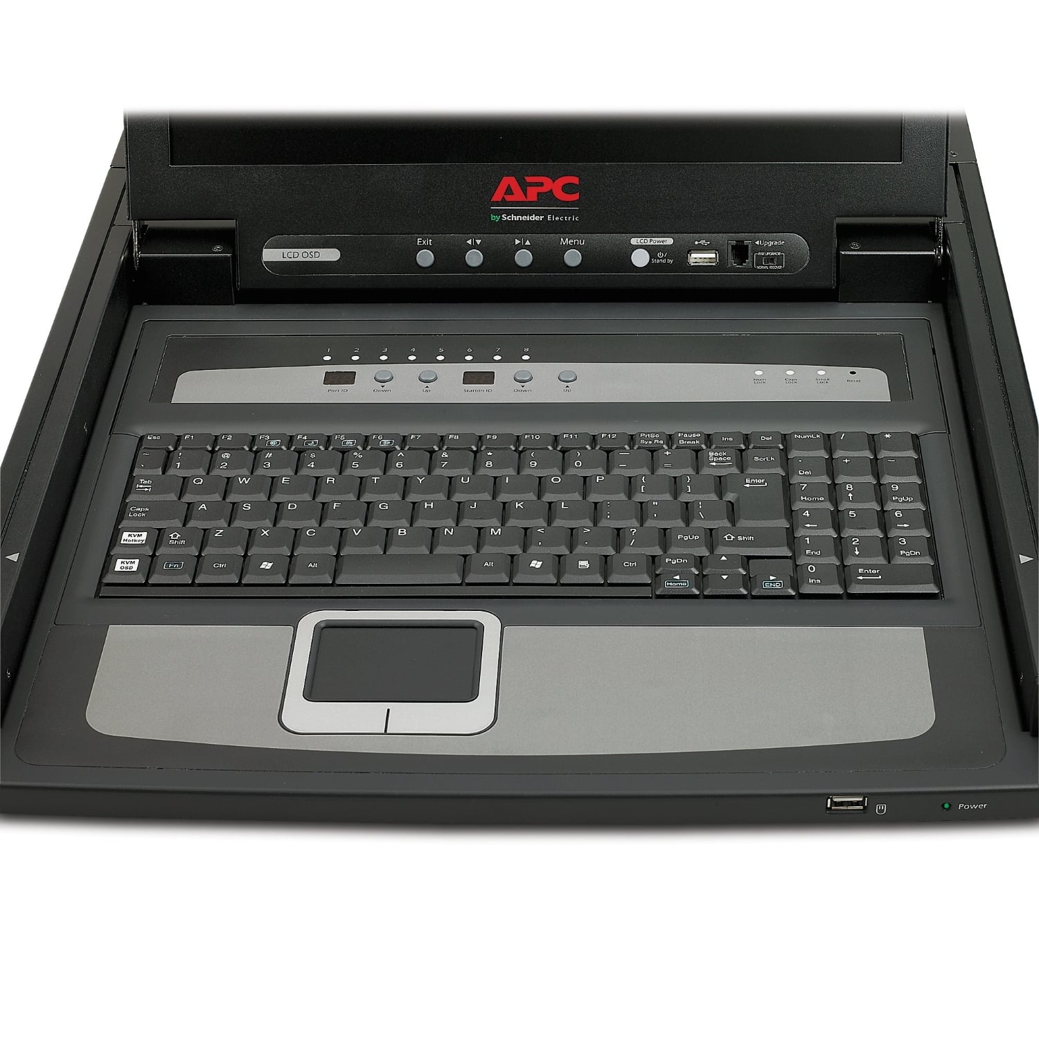 APC 17" rack LCD-console met geïntegreerde 8-poorts analoge KVM-schakelaar - Afbeelding 3