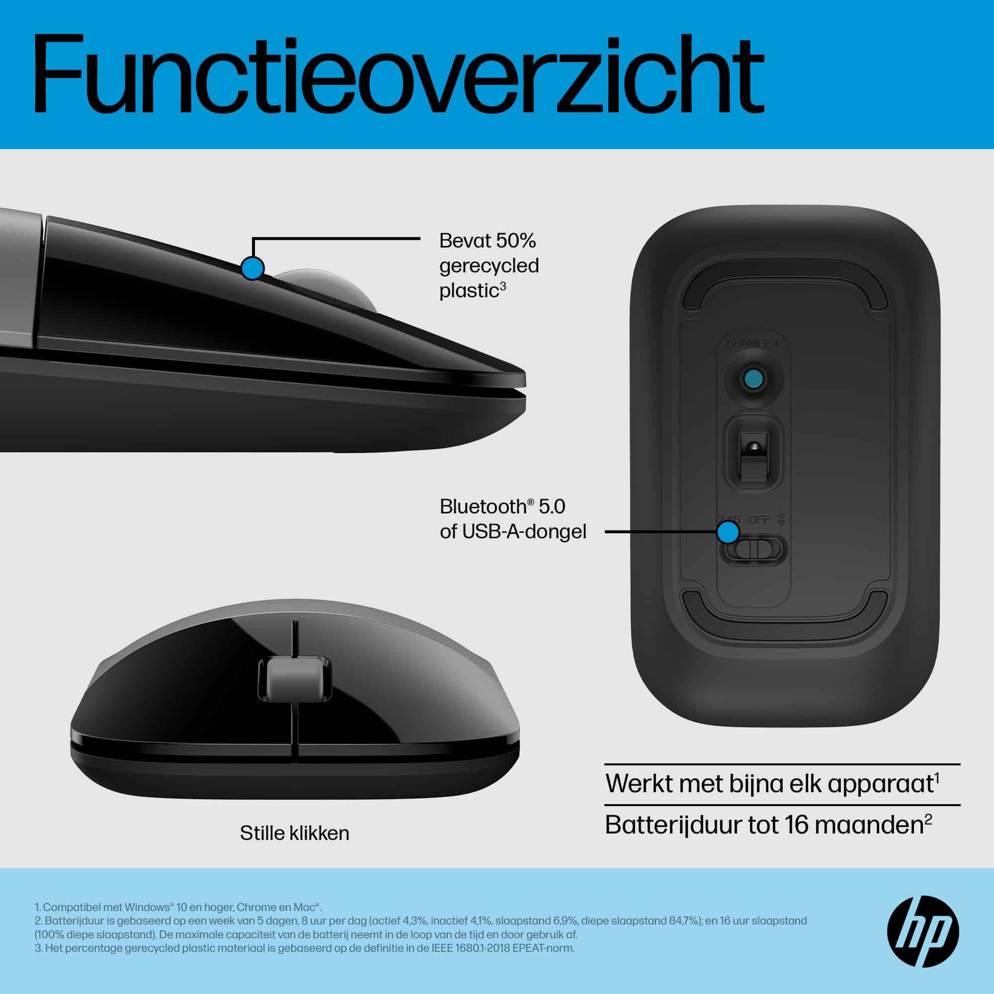 HP Z3700 Dual Silver-muis - Afbeelding 3