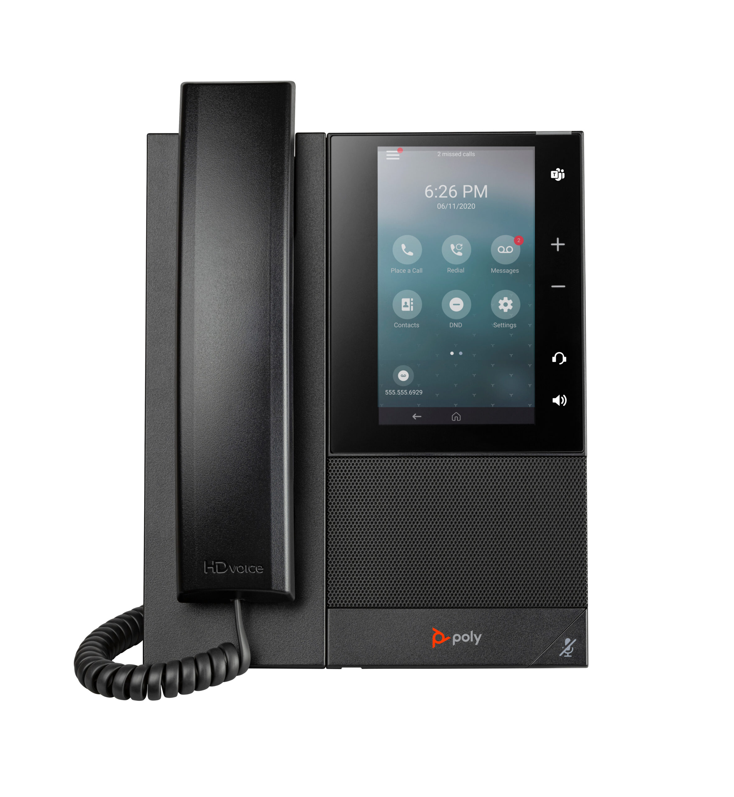HP Poly CCX 505 Business Media Phone met ondersteuning voor Open SIP en PoE