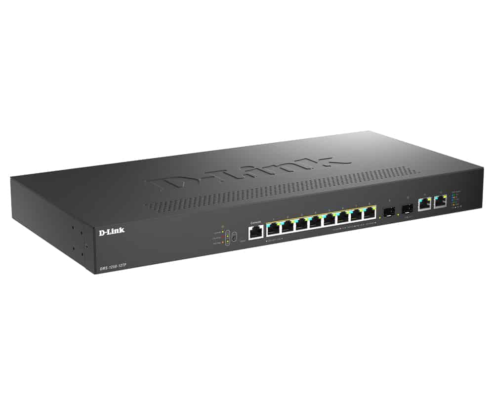 D-Link DMS-1250-12TP/E netwerk-switch Managed 2.5G Ethernet (100/1000/2500) Power over Ethernet (PoE) Zwart - Afbeelding 2