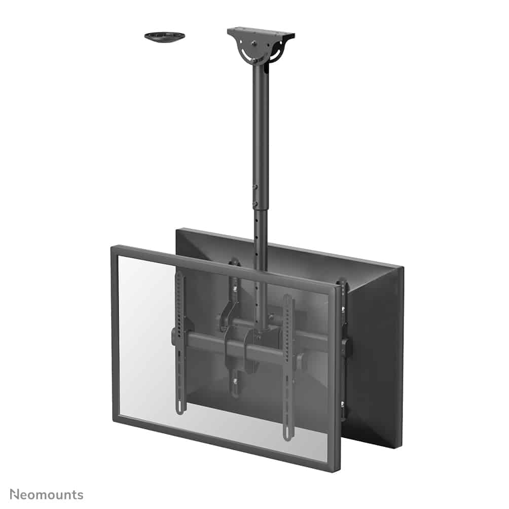 Neomounts NM-C440DBLACK Dual monitor/TV-beugel plafond 32-60" - h 56-91 cm