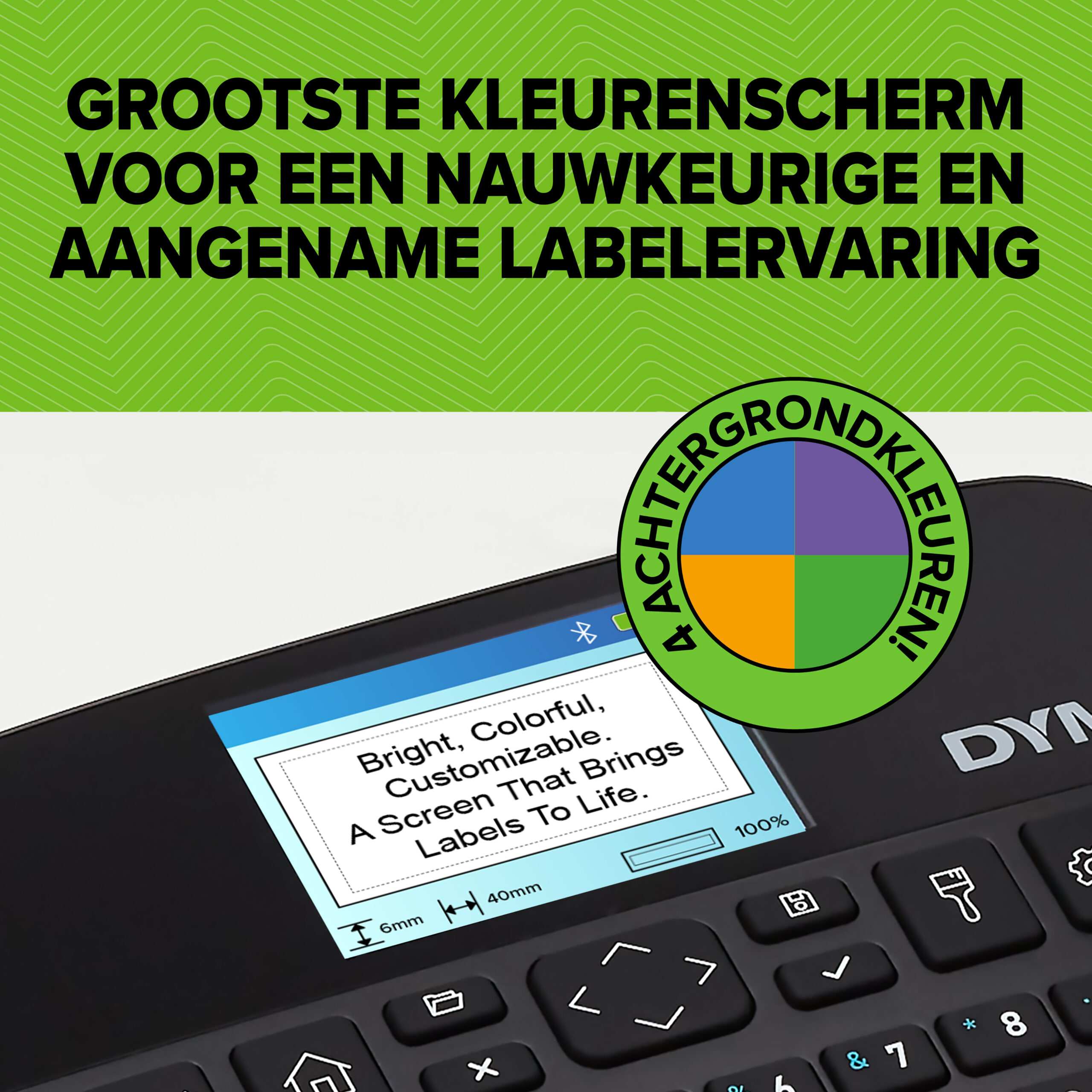DYMO LabelManager Executive 640 CB draagbare labelprinterkit met draagtas en 3 labelcassettes | compacte QWERTY-labelmaker | Bluetooth- & USB-connectiviteit | compatibel met D1-labels - Afbeelding 5
