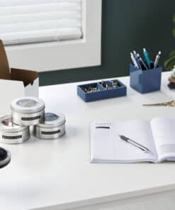 DYMO originele labeltape met reliëf | rollen van 9 mm x 3 m | Wit op zwart | Zelfklevend etiketten voor Lettertang | 3 stuks - Afbeelding 5