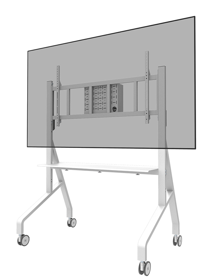 Neomounts FL50-575WH1 floor stand, Multimedia cart/trolley, White, 65" - 110", 300x200 - 1100x600 mm
