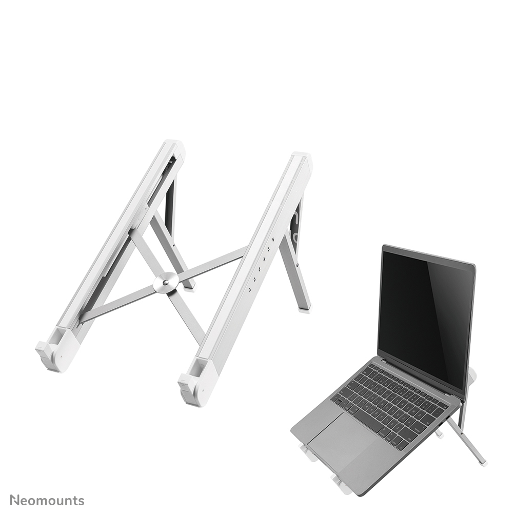 Neomounts NSLS010 Foldable Notebook Desk Stand, 11"-17", 5 kg, 279.4 - 431.8 mm, Silver - Afbeelding 2