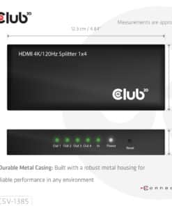 CLUB3D 1 to 4 HDMI Splitter 4K120Hz - Afbeelding 3