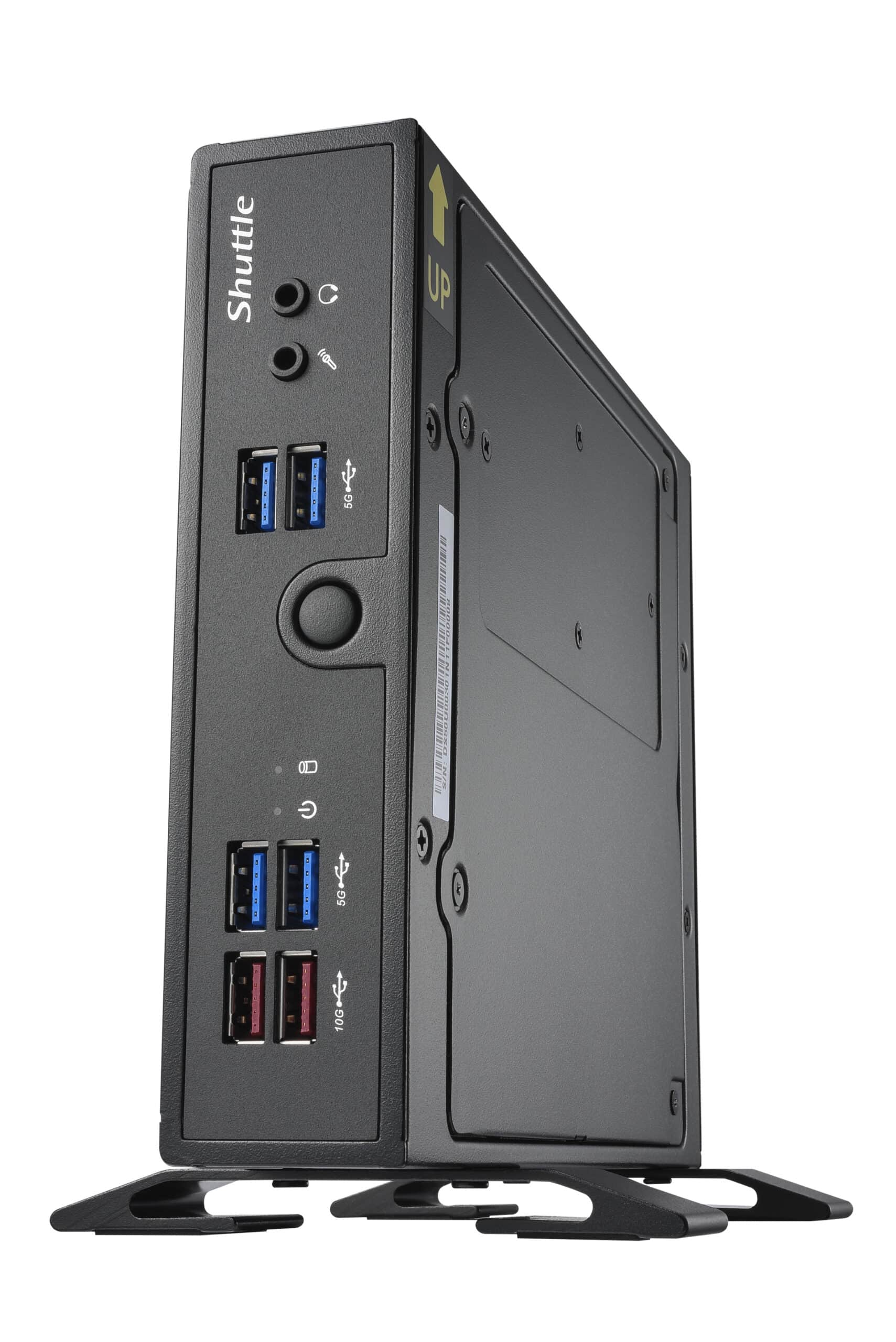 Shuttle XPC slim Barebone DS50U, Intel Celeron 7305, 2x LAN (1x 2.5Gbit,1x 1Gbit), 1xCOM,1xHDMI,1xDP, 1x VGA, ventilatorloos, 24/7 permanent gebruik - Afbeelding 2
