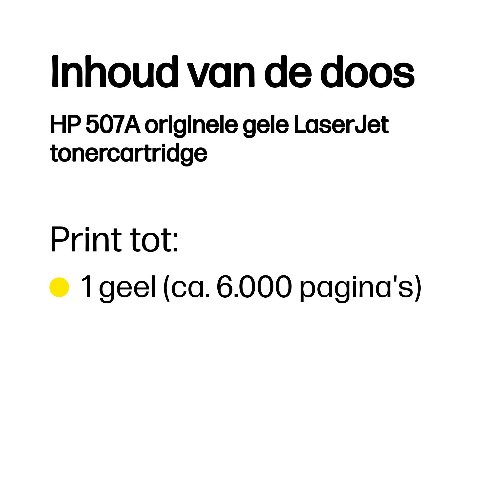 HP 507A originele gele LaserJet tonercartridge - Afbeelding 2