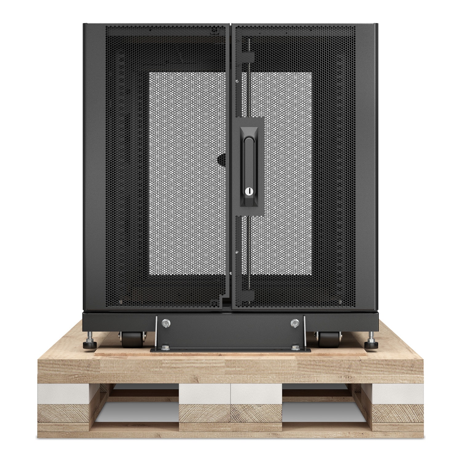 APC NetShelter SX 12U Server Rack Enclosure 600mm x 1070mm w/ Sides Black Shock Packaging - Afbeelding 3
