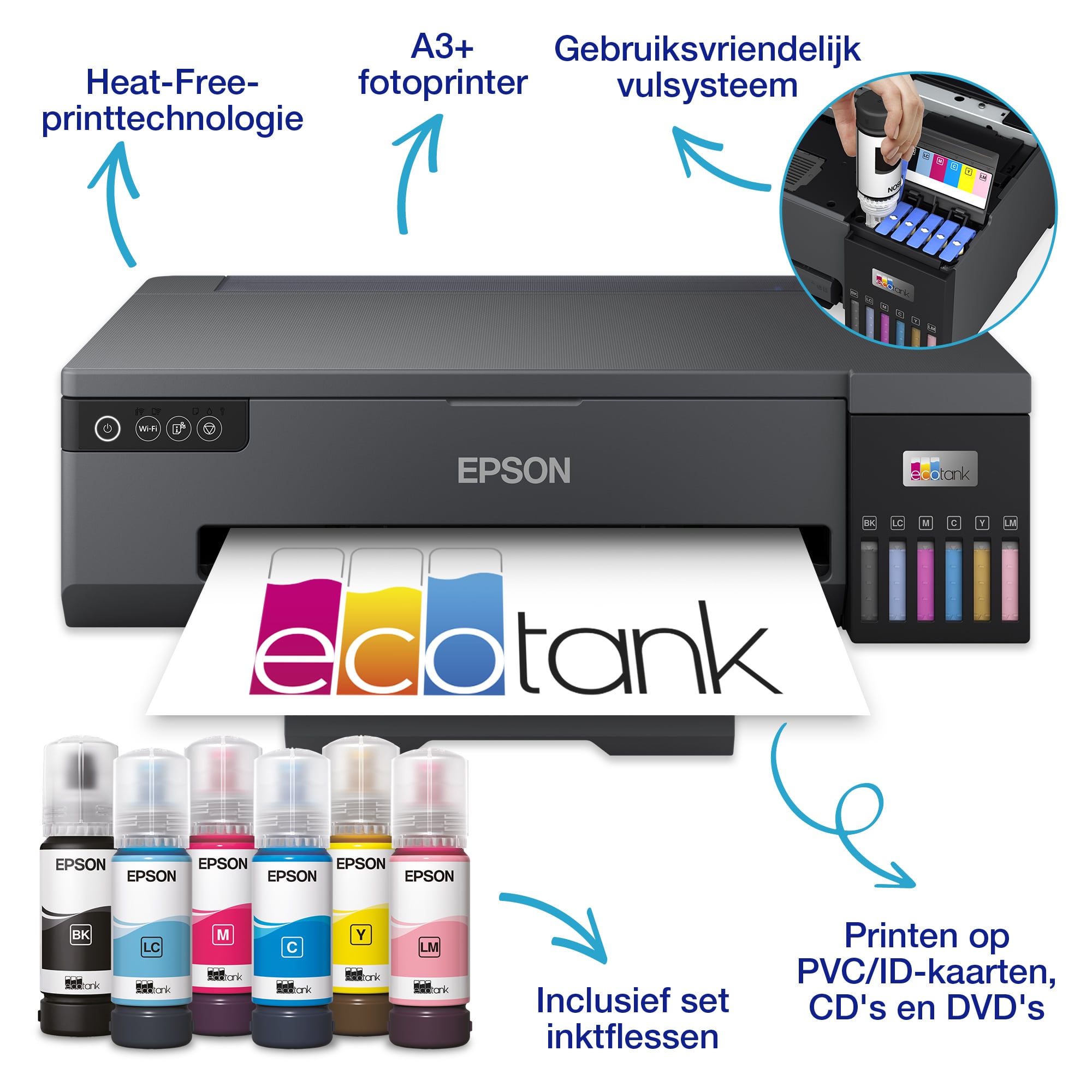 Epson EcoTank ET-18100 A3+ Wi-Fi-fotoprinter met inkttank - Afbeelding 2