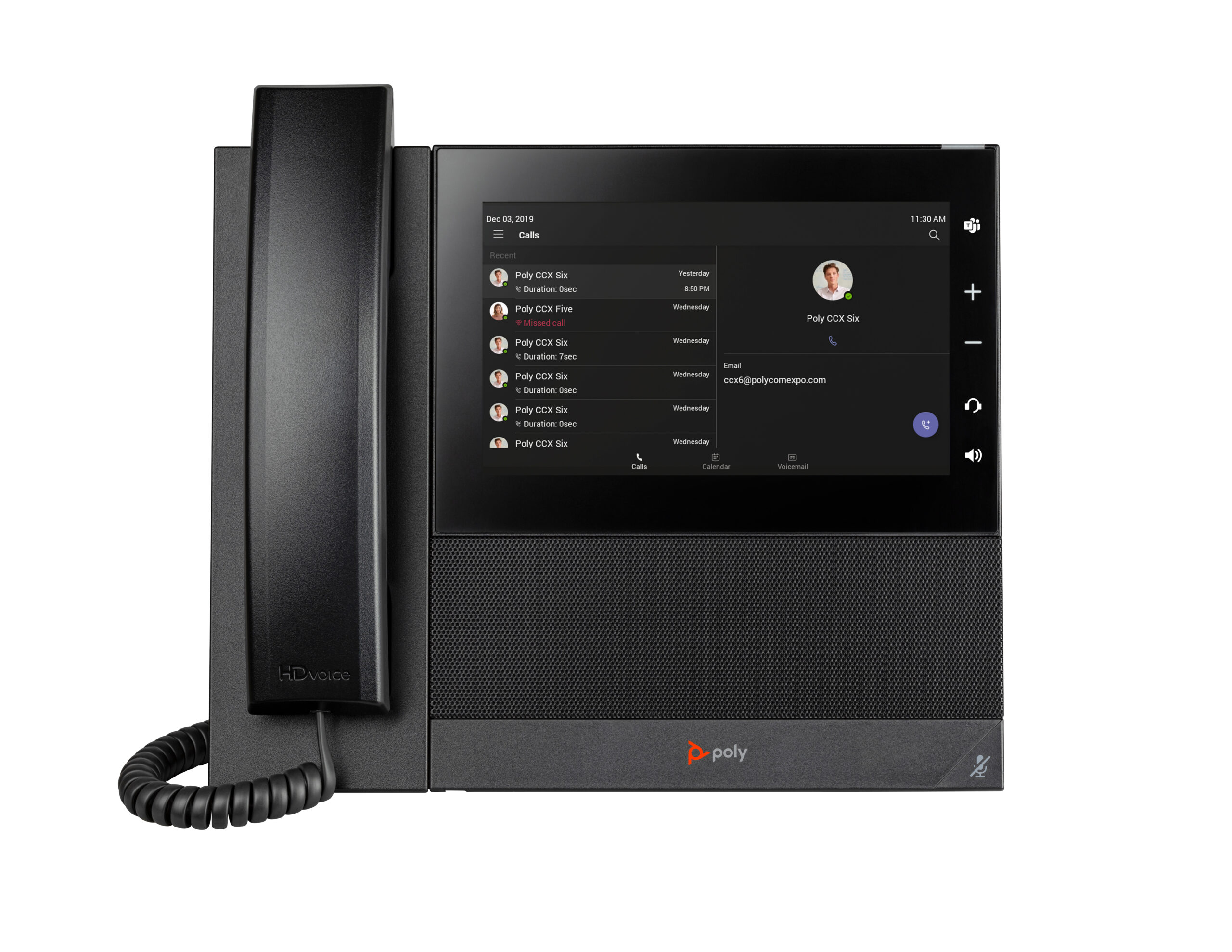HP Poly CCX 600 Business Media Phone voor Microsoft Teams met PoE-ondersteuning - Afbeelding 2