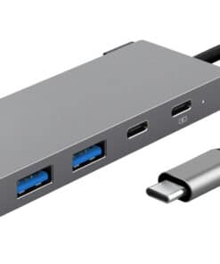 Trust Dalyx USB-C Hub - 4-poorts hub – USB-C aansluiting – 2x USB 3.2 en 2x USB 2.0 – Grijs