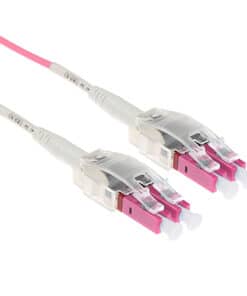 ACT 1 meter Multimode 50/125 OM3 Polarity Twist patchkabel met LC connectoren