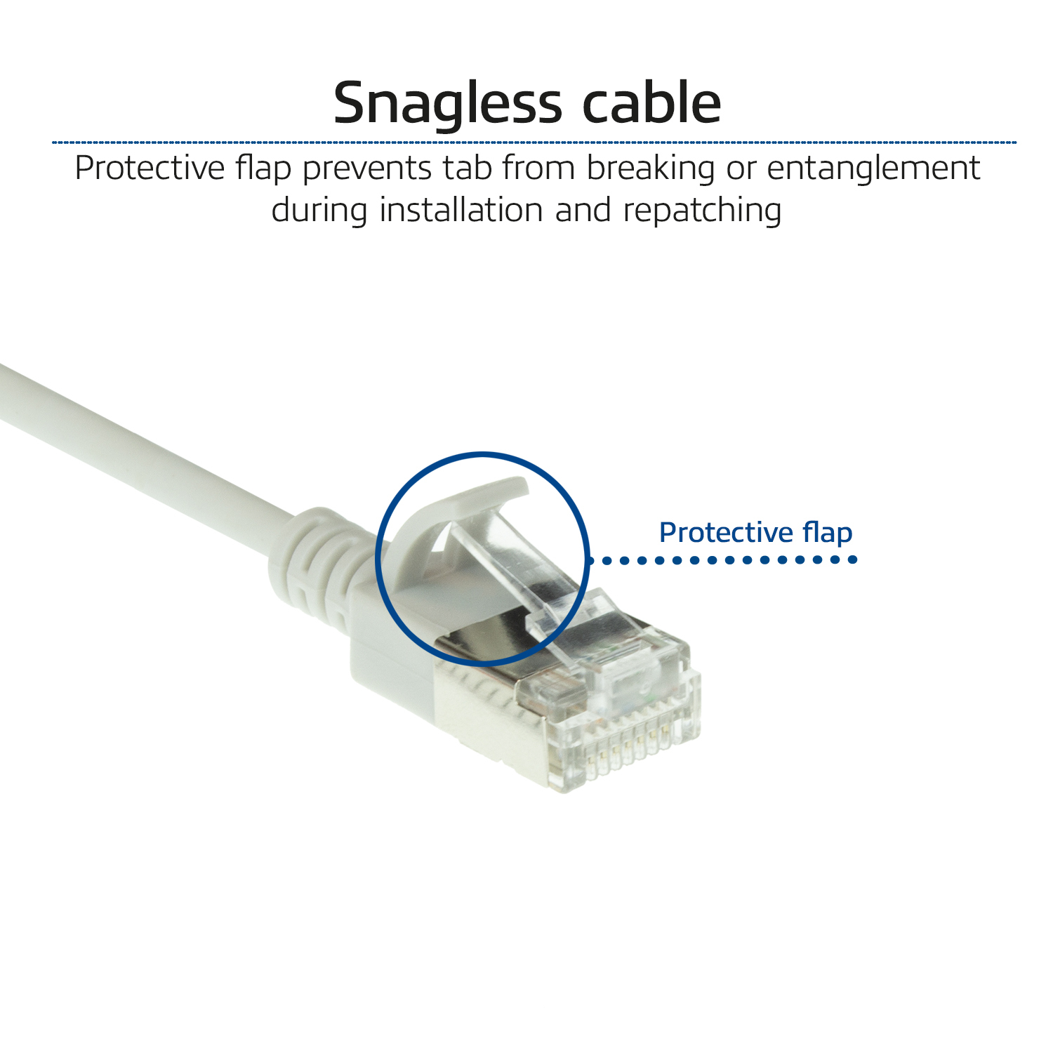 ACT Grijze 2 meter LSZH U/FTP CAT6A datacenter slimline patchkabel snagless met RJ45 connectoren - Afbeelding 5