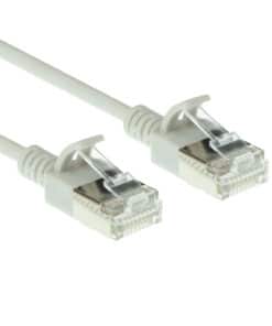 ACT Grijze 2 meter LSZH U/FTP CAT6A datacenter slimline patchkabel snagless met RJ45 connectoren